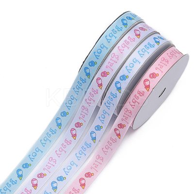 Mixed Baby Shower Ornaments Decorations Polyester Grosgrain Ribbons OCOR-X0001-1