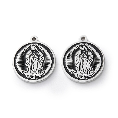 304 Stainless Steel Enamel Charms STAS-M102-19P-01-1