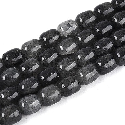 Baking Paint Crackle Glass Beads Strands DGLA-N019-01B-12-1