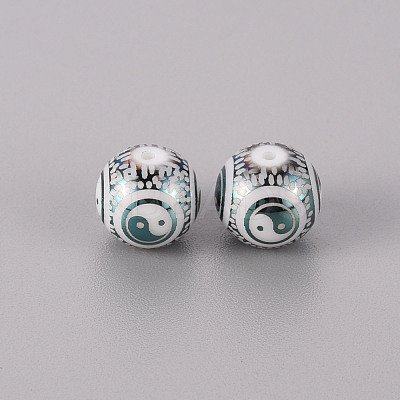 Electroplate Glass Beads EGLA-Q123-012G-1