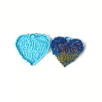Mother's Day Theme DIY Pendant Silicone Molds DIY-P053-07-1