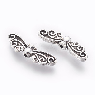 Tibetan Style Alloy Beads TIBEB-1331-AS-FF-1