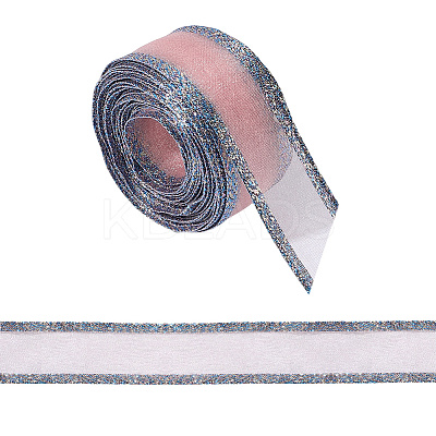 Sparkle Polyester & Metallic Mesh Ribbon for Bowknot Making OCOR-WH20007-19D-1