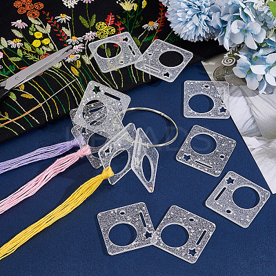 20Pcs Acrylic Floss Bobbin TOOL-OC0001-92E-1
