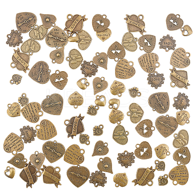 Alloy Pendants for Valentine's Day PALLOY-PH0001-06AB-1