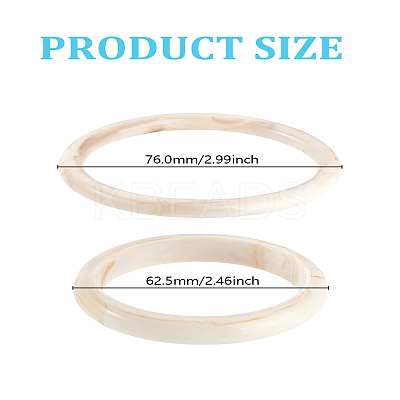 2Pcs 2 Styles Resin Bangles for Women BJEW-LP0004-48A-1