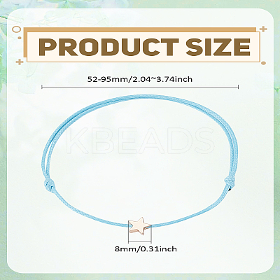 1Pc Adjustable Waxed Cord Bracelets BJEW-LP0002-41B-1