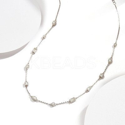 925 Sterling Silver Pendant Necklaces NJEW-L116-02P-1