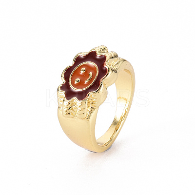 Alloy Enamel Wide Band Rings RJEW-N034-007E-RS-1