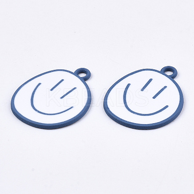Spray Painted Alloy Pendants LS-X-ENAM-S127-026A-RS-1