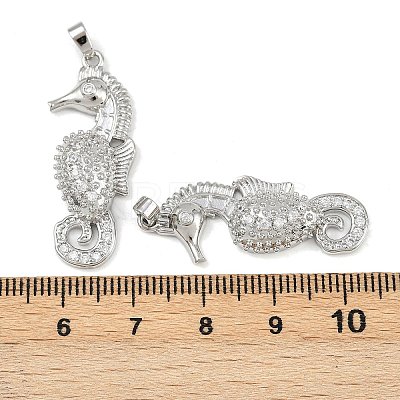 Brass Micro Pave Cubic Zirconia Pendants KK-F908-24P-1