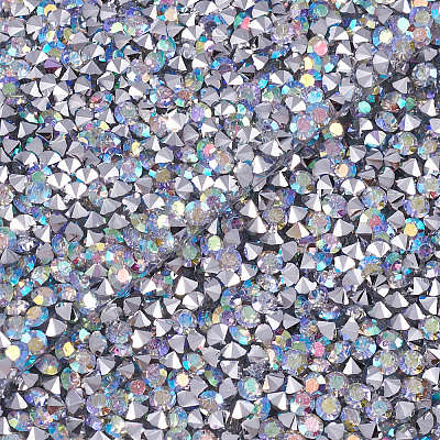 Glitter Resin Hotfix Rhinestone(Hot Melt Adhesive On The Back) OCOR-TA0002-02-40mm-1