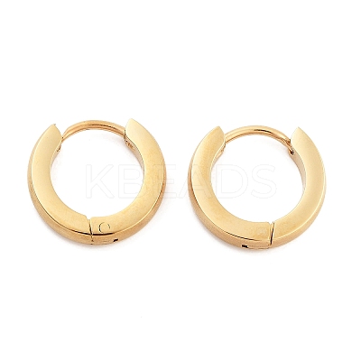 Ion Plating(IP) Frosted 304 Stainless Steel Huggie Hoop Earrings for Women EJEW-C096-31A-G-1