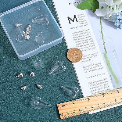 DIY Teardrop Wish Bottle Pendant Making Kit FIND-SC0006-84-1
