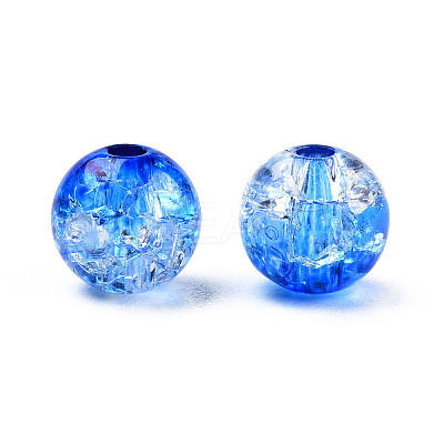 Transparent Crackle Acrylic Beads CACR-N002-21-1