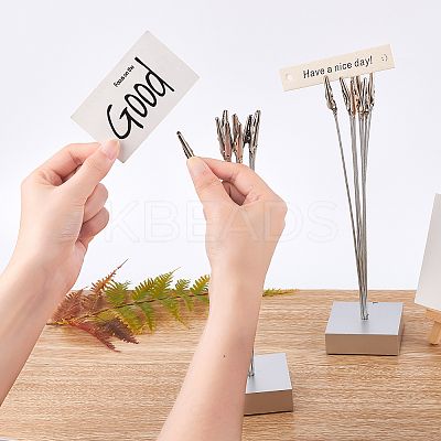 Square Crocodile-Mouth Vertical Photo Folder Multi-Head Card Holder Desktop Photo Folder AJEW-WH0141-06-1