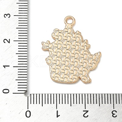 Small Potted Plant with Dog Alloy Enamel Pendants ENAM-I083-01KCG-06-1