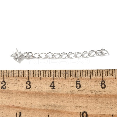 Rhodium Plated S925 Sterling Silver Chain Extender STER-R003-05P-1
