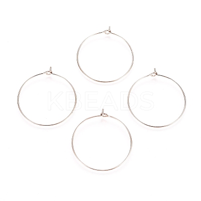 Ion Plating(IP) 316L Surgical Stainless Steel Hoop Earring Findings LS-X-STAS-D164-01RG-1