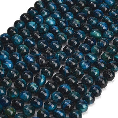 Grade AB Natural Tiger Eye Beads Strands G-F591-18-8mm-02-1