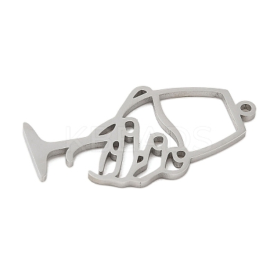 304 Stainless Steel Pendants STAS-G355-03P-1