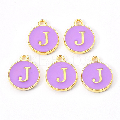 Golden Plated Alloy Enamel Charms ENAM-S118-10J-1