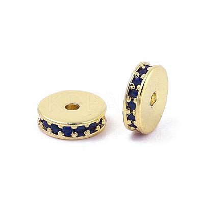 Rack Plating Brass Micro Pave Cubic Zirconia Beads KK-F879-16G-05-1