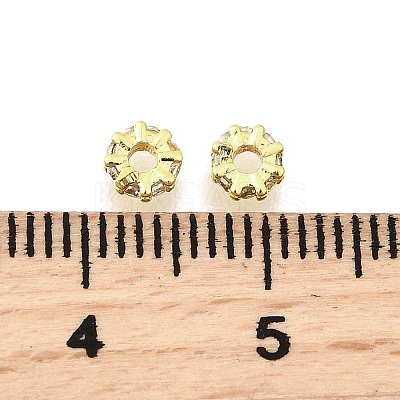 Brass Micro Pave Clear Cubic Zirconia Beads KK-K300-02A-G-1