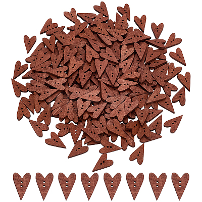 2 Sets 2-Hole Wood Buttons WOOD-FG0001-62-1