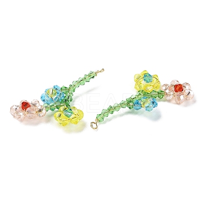 Glass Beaded Pendants GLAA-C028-05A-1