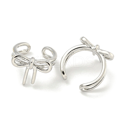 Brass Cuff Earrings for Women EJEW-C104-039P-1