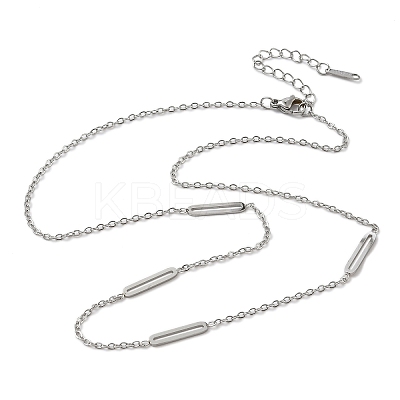 304 Stainless Steel Link Chain Necklaces for Women Men NJEW-K292-01P-1