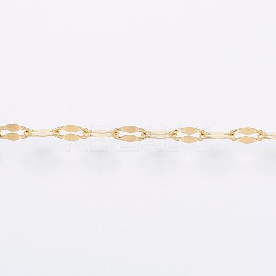 3.28 Feet Handmade Ion Plating(IP) 304 Stainless Steel Dapped Chains X-CHS-H007-62G-1