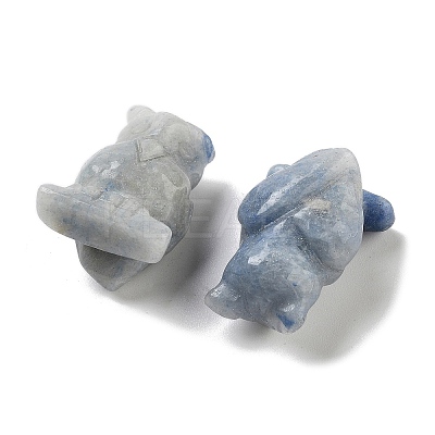 Dyed & Heated Natural Blue Aventurine Carved Figurines DJEW-L023-G05-1