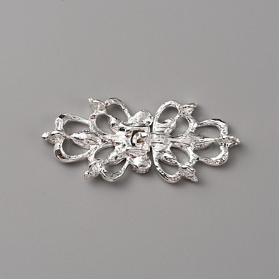Zinc Alloy Crystal Rhinestone Snap Lock Clasps LS-FIND-WH0008-19S-1