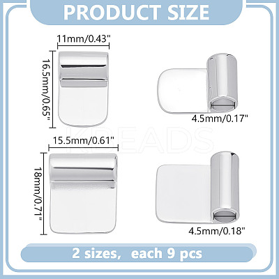 18Pcs 2 Styles Rack Plating Brass Glue-on Flat Pad Bails KK-AR0001-80C-1