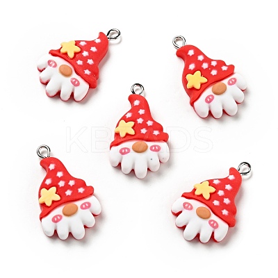 Christmas Opaque Resin Pendants RESI-G043-B06-1