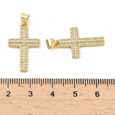 Brass Micro Pave Cubic Zirconia Pendants KK-A282-02A-G-1