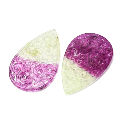 Dyed Natural Quartz Carved Big Pendants GG-CBA0022-15A-1