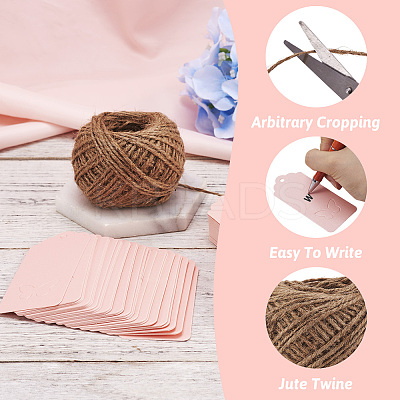 Jewelry Display Kraft Paper Price Tags and Jute Twine CDIS-TA0001-06D-1
