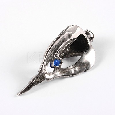 316 Surgical Stainless Steel Sapphire Big Pendants STAS-E070-32A-1