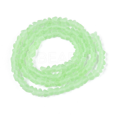 Frosted Transparent Glass Beads Strands LS-GLAA-N016-4mm-07-1