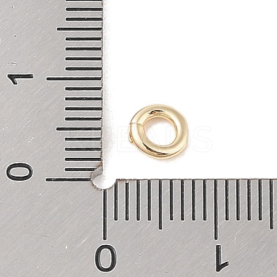 Brass Locking Jump Rings KK-S369-01G-01-1