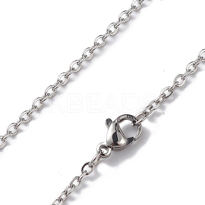 Non-Tarnish 304 Stainless Steel Cable Chain Necklace for Men Women LS-NJEW-K245-024D-1