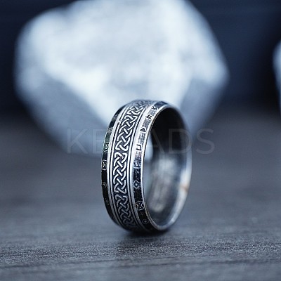 Viking Style Retro 304 Stainless Steel Finger Rings FS-WG40F7A-05-1
