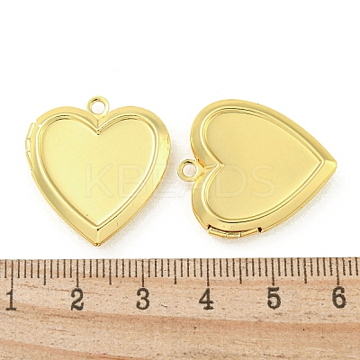 Rack Plating Heart Brass Locket Pendants LS-KK-T071-11G-1