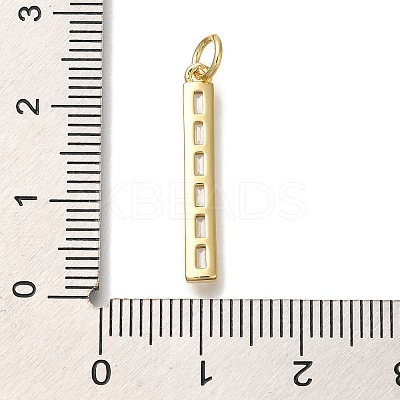 Rack Plating Brass Micro Pave Cubic Zirconia Pendants KK-I720-48G-1