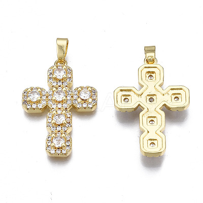 Brass Micro Pave Cubic Zirconia Pendants ZIRC-N039-157A-NF-1