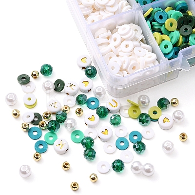 DIY Letter & Imitation Pearl & Heishi Beads Bracelet Making Kit DIY-YW0005-23A-1