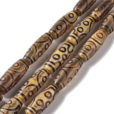 Tibetan Style dZi Beads Strands G-A024-01M-1